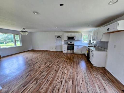 View of kitchen and dining area