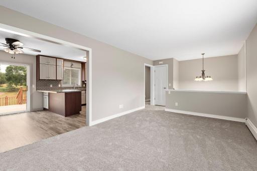 Living Room is Open to Kitchen and Dining Room
