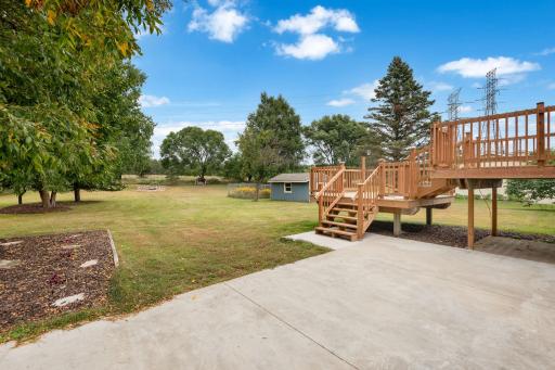 2-tier Deck that overlooks your private back yard - also has steps to back yard and huge patio