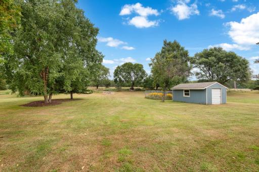 Private Back yard with storage shed and garden potential!