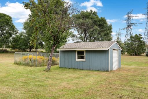 Private Back yard with storage shed and garden potential!