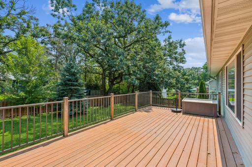 Relax or entertain on the large deck!