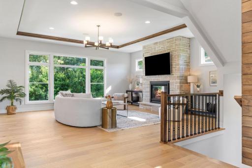 Open to living room w/ big picture windows and private views