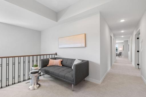 Sitting area off upper level landing