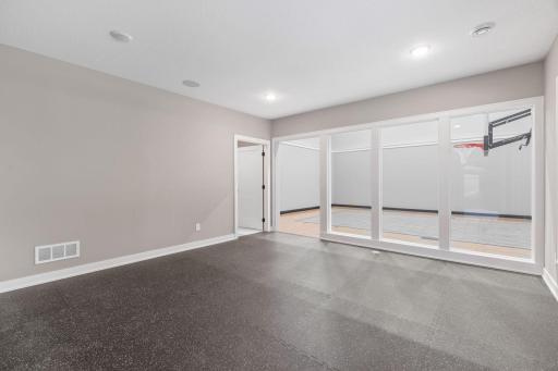 Lower level exercise room