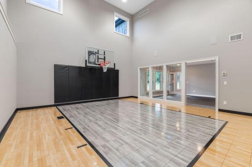 Lower level sport court