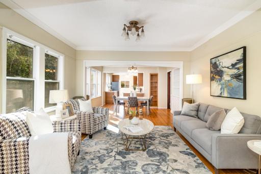 Living Room with view to dining room and kitchen ! (Lower Unit)