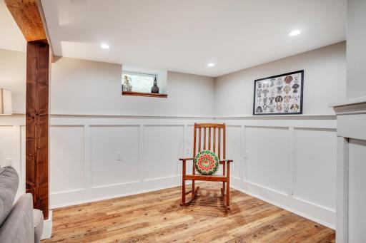 Corner space could be used as an office or gym
