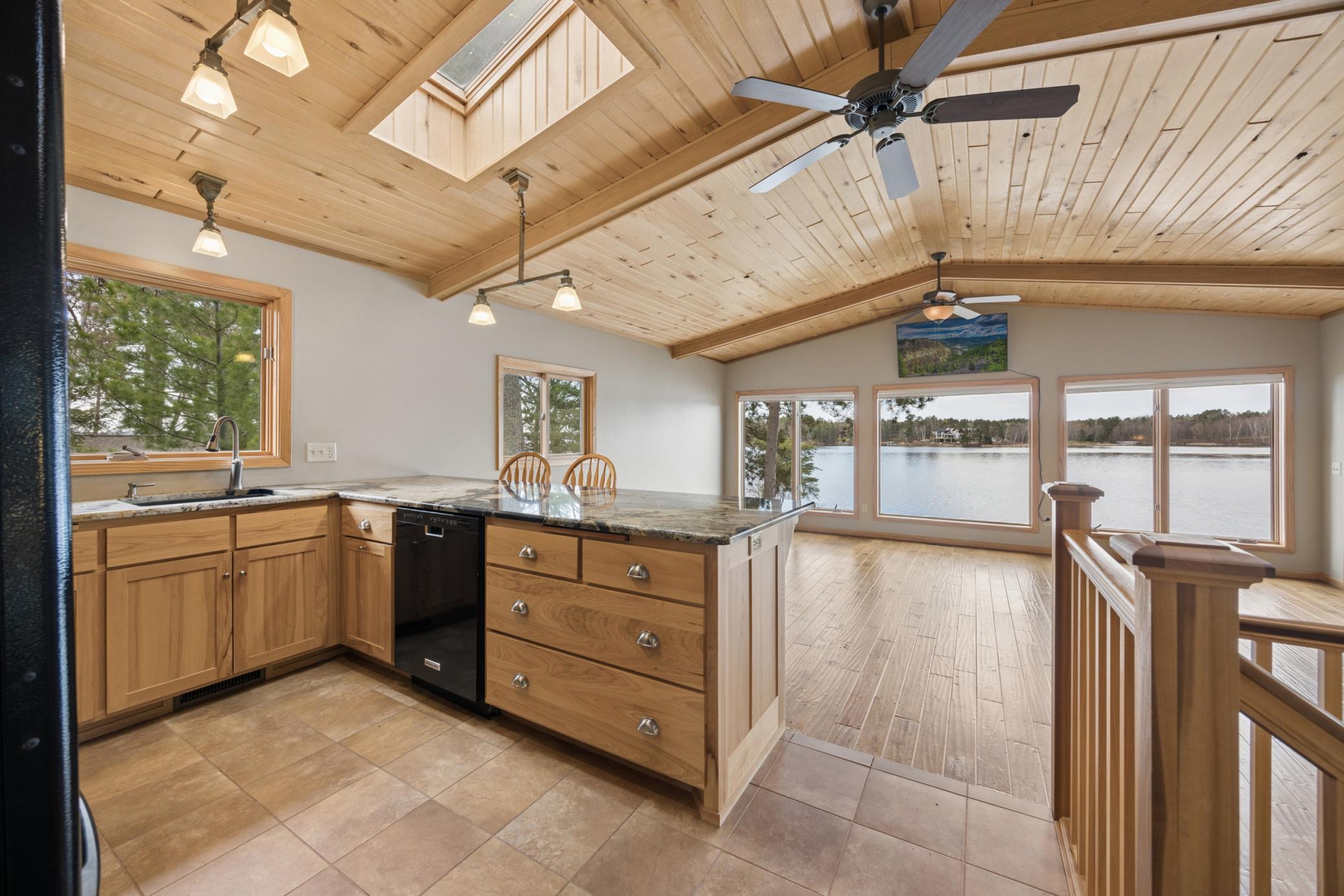 Kitchen with Skylights