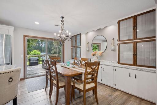 Built in buffet for entertaining