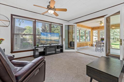 French doors open to your four season sun room