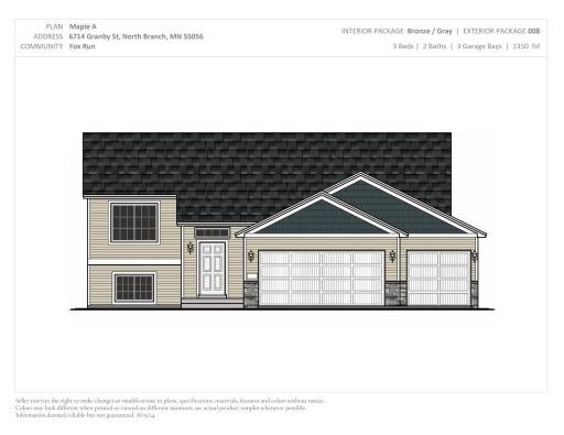 6714 Granby St - Exterior Rendering. Photos and renderings may not depict actual plan, materials, & finishes, these may vary. All measurements are approximate.