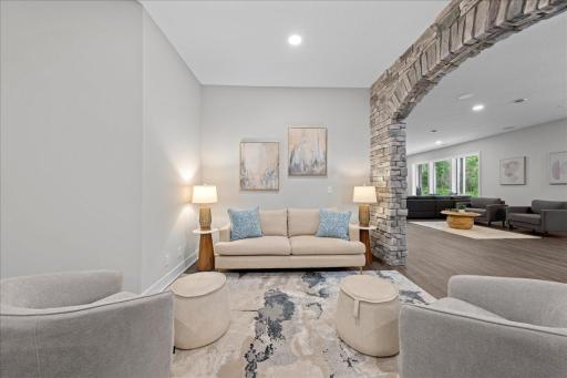 Cozy seating area when entertaining, or a designated kids hang out space. There are many options in the living spaces of this unique and well thought out home; making blending easy!