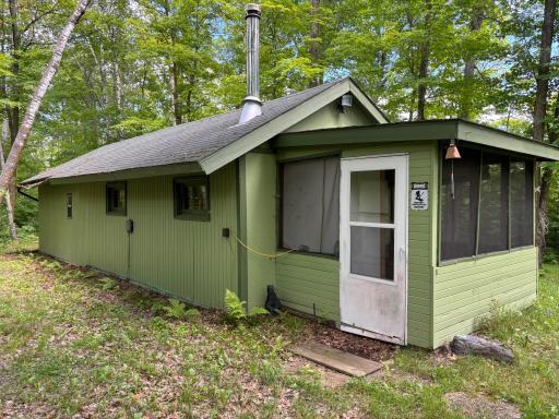 14'x36' cabin plus screen porch. Cabin has electric. Cabin is nice and clean.