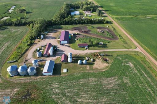 View from the South. Farmstead North of the trees is a different parcel.