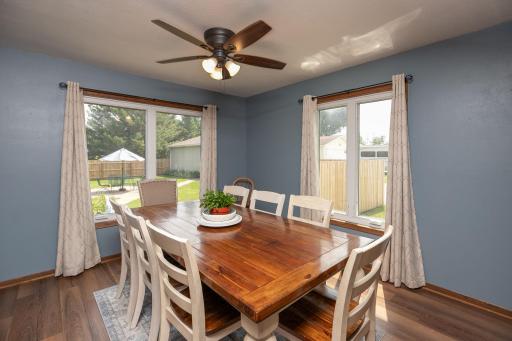 Dining Room with all new Flooring and Updated Windows