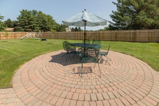 1 of 2 Patios in a fully fenced back yard