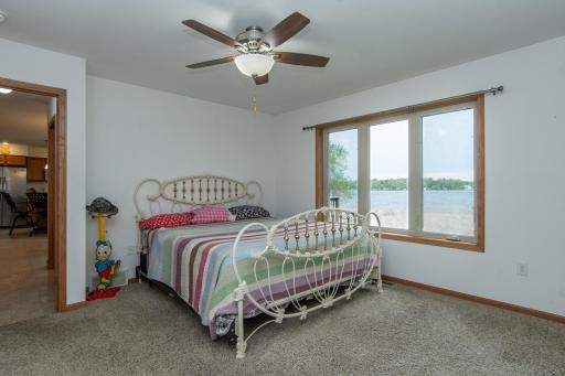 Great views of the lake from the primary bedroom.