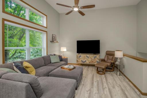 New floors and tall ceilings make this space truly shine.