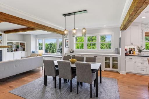 Dining area with convenient built-in buffet