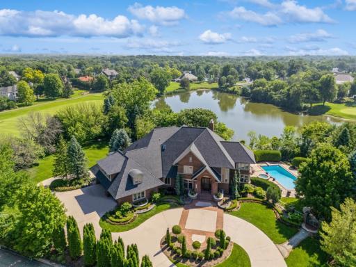 Aerial view of the stunning 1.13 acre estate