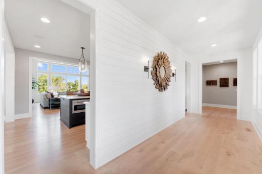 Design of foyer allows privacy of the home when at the front door