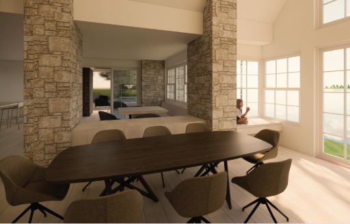 This interior rendering is an example of what could be built with BCD Homes.