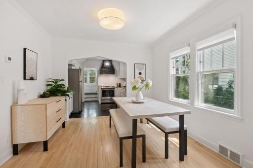 The main level has a great flow between the living room, dining room and kitchen for entertaining