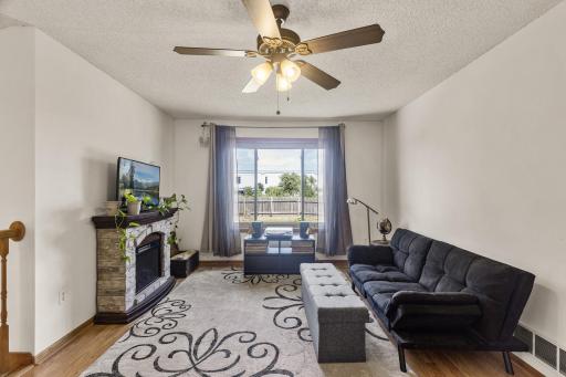 Awesome upper living room is large and welcoming