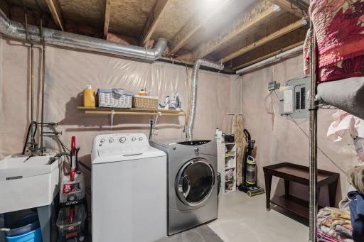 Large laundry room with TONS of storage!