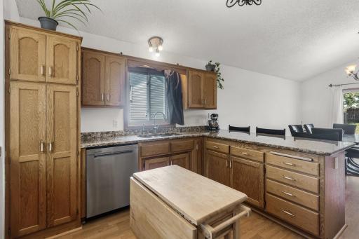 Look at all this space plus a great counter space to dine at