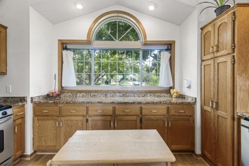 Huge front windows and tons of counter space