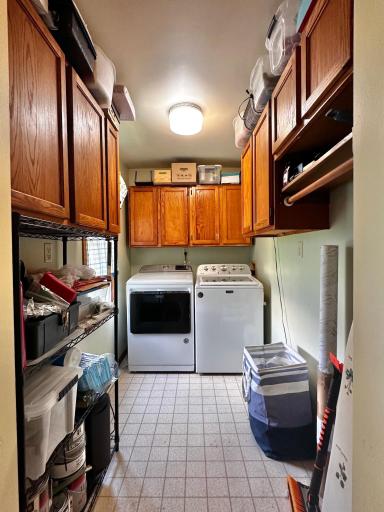 Laundry room with plenty of extra cabinet space
