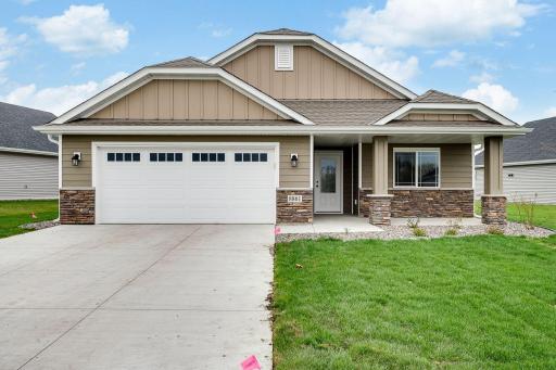 Photo for 10017 177th Ave NW, Elk River, MN 55330 - listing #6760531 View with front porch (pic from a previous model).jpg