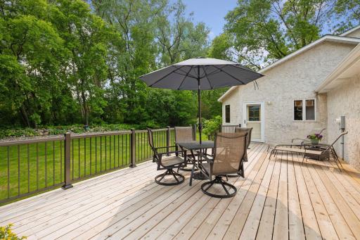 Enjoy coffee at sunrise or cocktails at sunset on your serene deck.