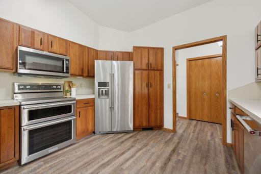 Updated appliances blend beautifully with custom finishes.