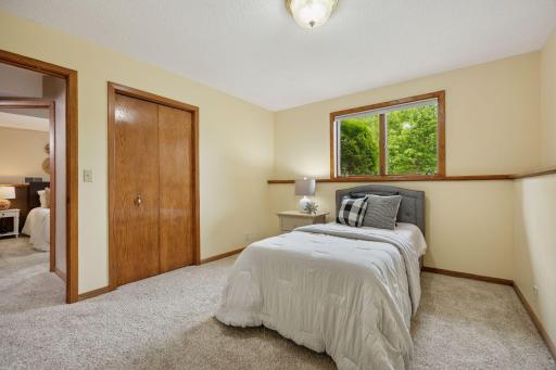 All bedrooms have expansive closet space.