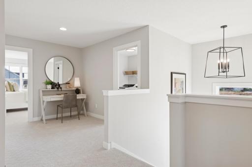 Versatile upper level landing space perfect for study space enhancing everyday living options