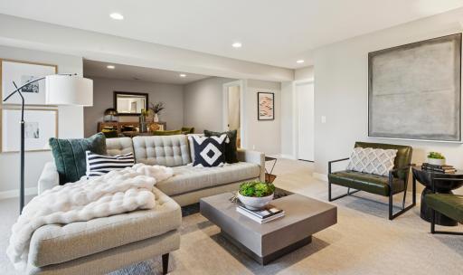 Large family room perfect for movies, games, or gatherings