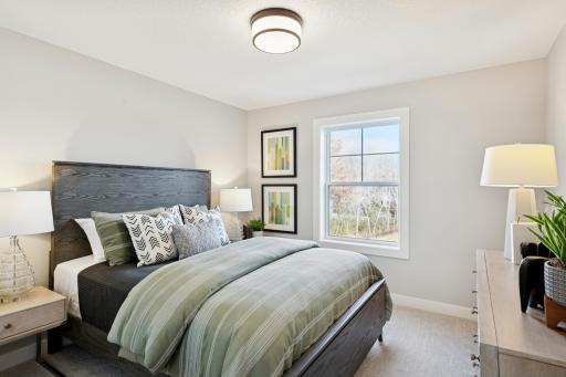 Comfortable secondary bedrooms with flexible uses