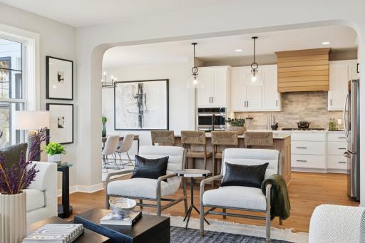 Thoughtful main-level design offering connected spaces for meals, relaxation, and hosting