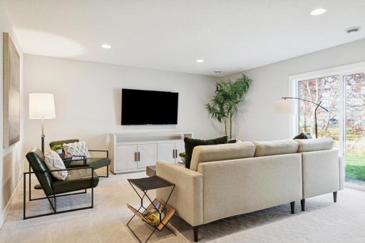 Finished lower level offering additional living and entertaining space