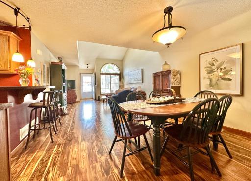 A dining room look back toward the entry.