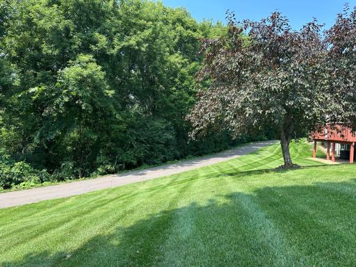 Just beyond the extra parking is the walking path.