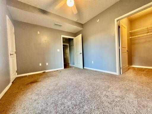 2 bedrooms have walk in closets