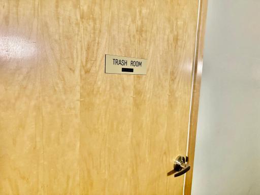 Trash shoot on each floor