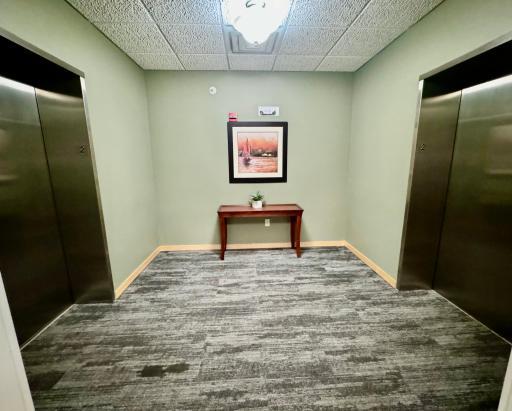 2 elevators in building