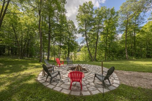 Enjoy the firepit while overlooking Shadow Lake