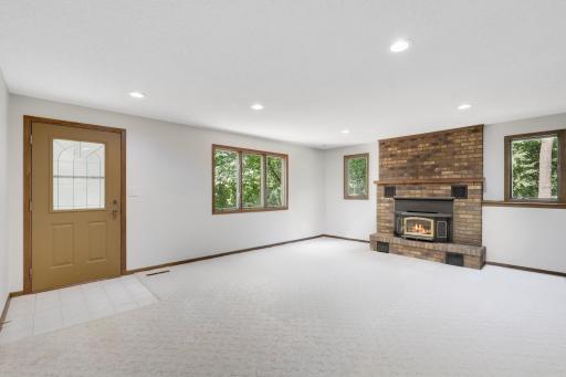 The family room is on the home's lower level which is only 7 steps from the main floor.