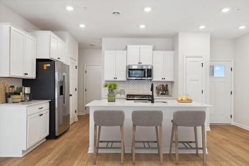 Virtually staged home with similar finishes.